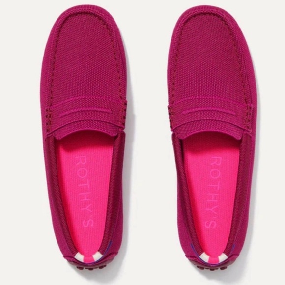 EUC Rothy's The Driver Driving Loafer in Raspberry, size 8 - Picture 3 of 9